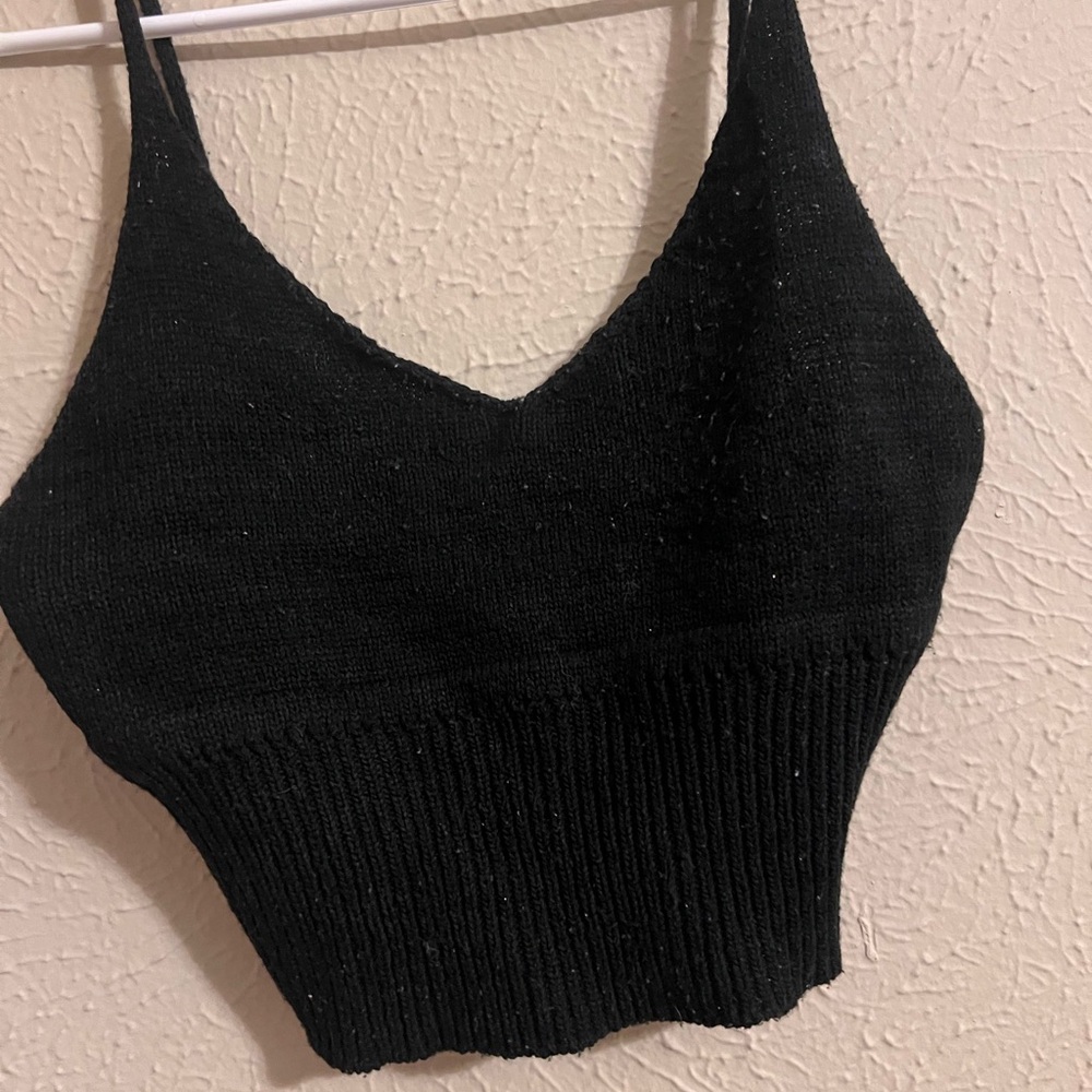 Vintage Beautiful Black Knit Women's Top 🖤